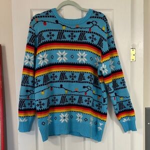 Aldi Gear Blue and Orange Knit Sweater